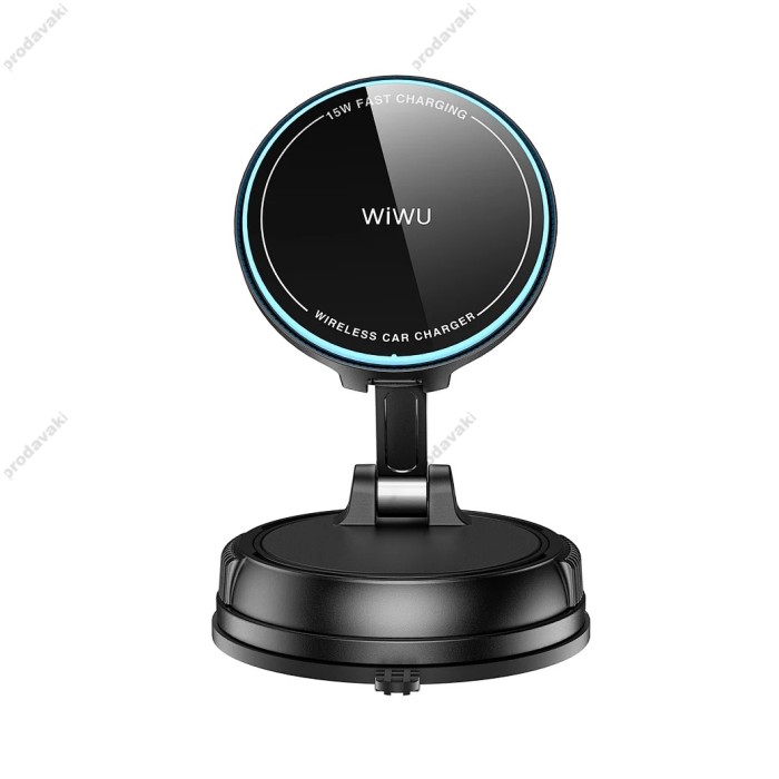 Автомобільний тримач із бездротовою зарядкою WiWU CH-326 Universal Automatic Wireless Car Charger Black